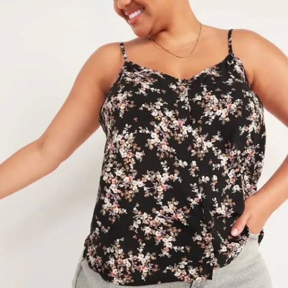 Black Floral Camisole